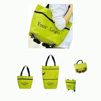 Folding Tote Shopping Bag With Wheels