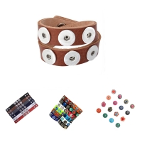 Custom Snap Button Leather Bracelet