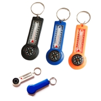 Compass And Thermometer Keychain