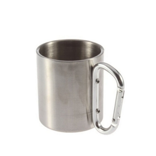 Stainless Steel Camping Mug With Carabiner