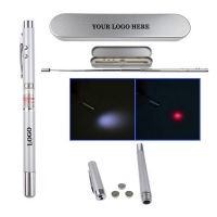 Aluminum Ballpoint Pen with LED Flashlight and Pointer