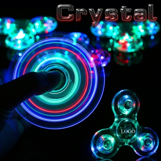 Crystal Clear LED Light Fidget Spinner EDC Hand Spinner