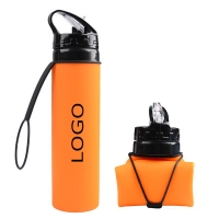 Collapsible Silicone Sports Bottle-21oz