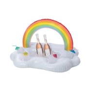 Rainbow Cloud Drink Holder Inflatable Coasters Water Toys