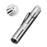 Medical Stainless Steel Mini LED Flashlight Torch With Pen Clip