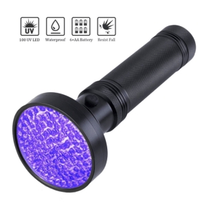 UV Flashlight 100 LED UV Detector Light