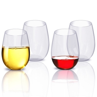 Plastic Stemless Wine Glasses 15 Oz