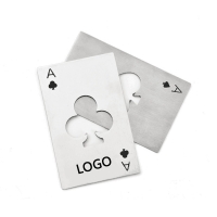 Stainless Steel Poker Playing Card Bottle Opener