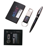 Gift Set Business Name Card Case Holder, Pen and Key Chain