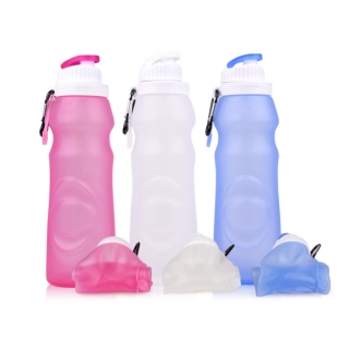 Collapsible Silicone Sports Water Bottle