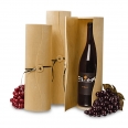 Natural Wood Cylinder Wine Box