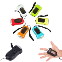 Solar Powered Flashlight Hand Crank Dynamo Mini Torch Light