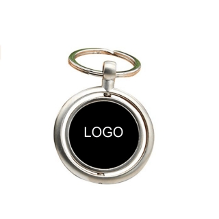 Round Rotating Metal Key Ring