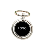 Round Rotating Metal Key Ring